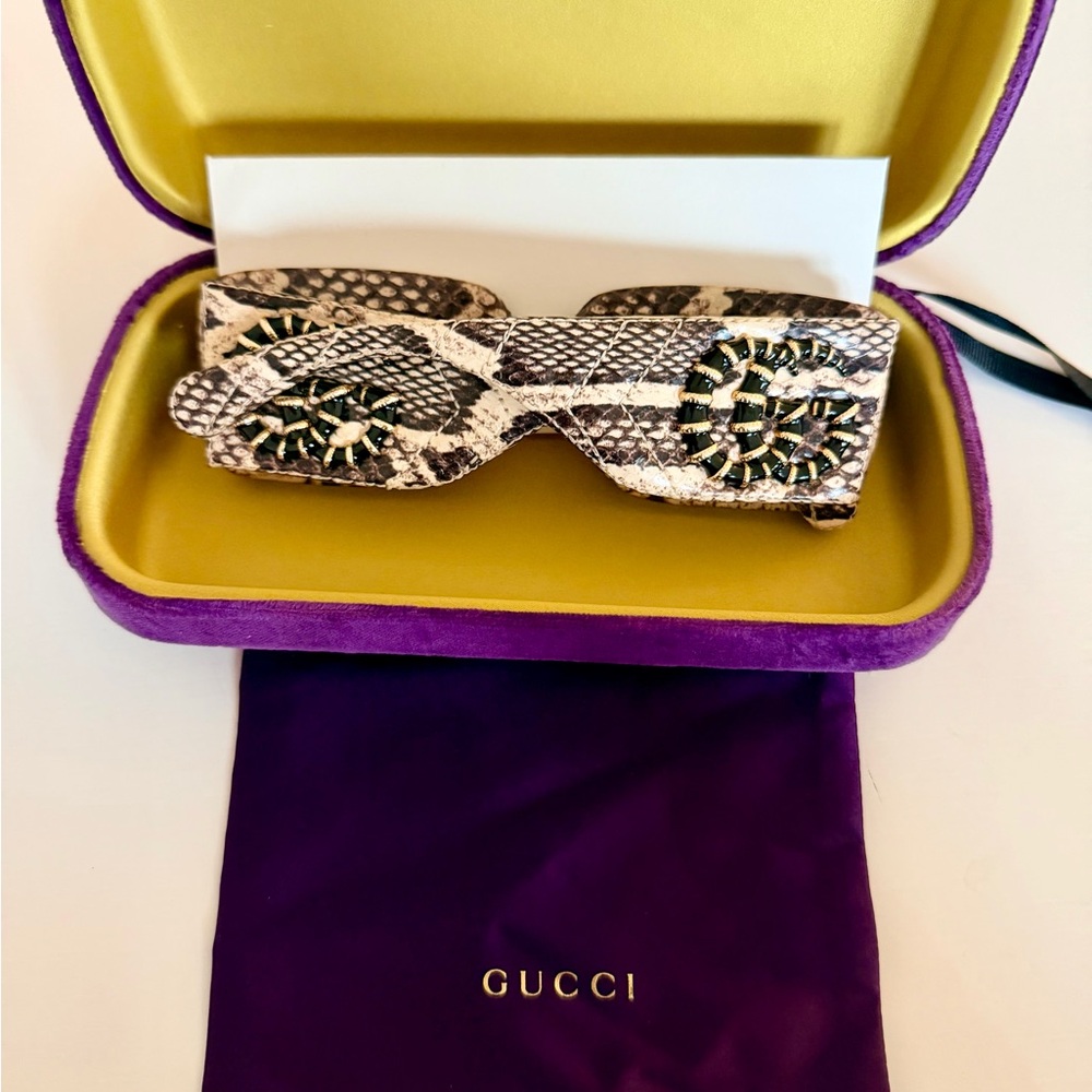 Gucci Genuine Python Sunglasses - Picture 3 of 14